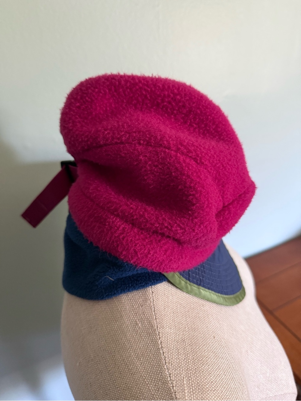 Vintage Patagonia Synchilla Fleece Purple Blue Ear Flap Duckbill Hat